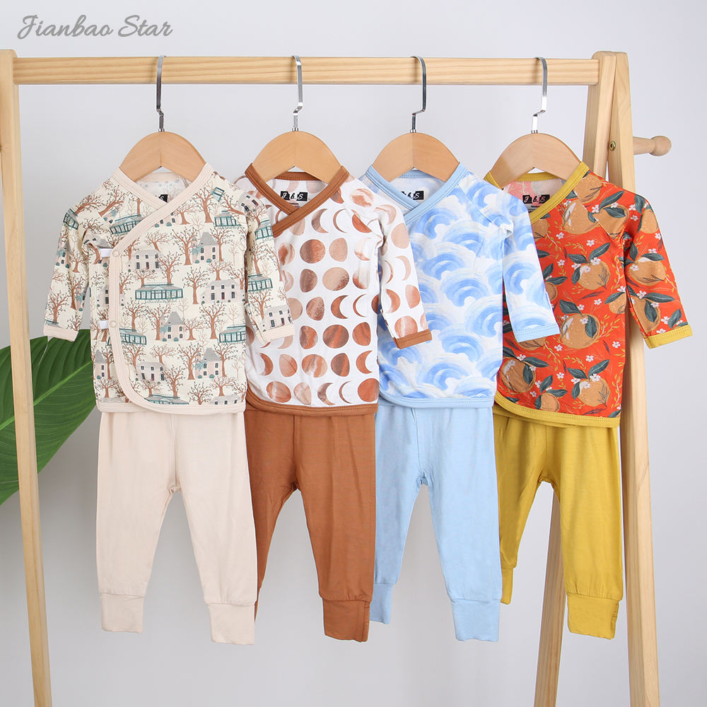 Conjuntos de ropa para bebés, niños y niñas, con sombrero, nuevo diseño, 100% algodón, textura suave, pelele de manga larga para bebé, estilo de botón