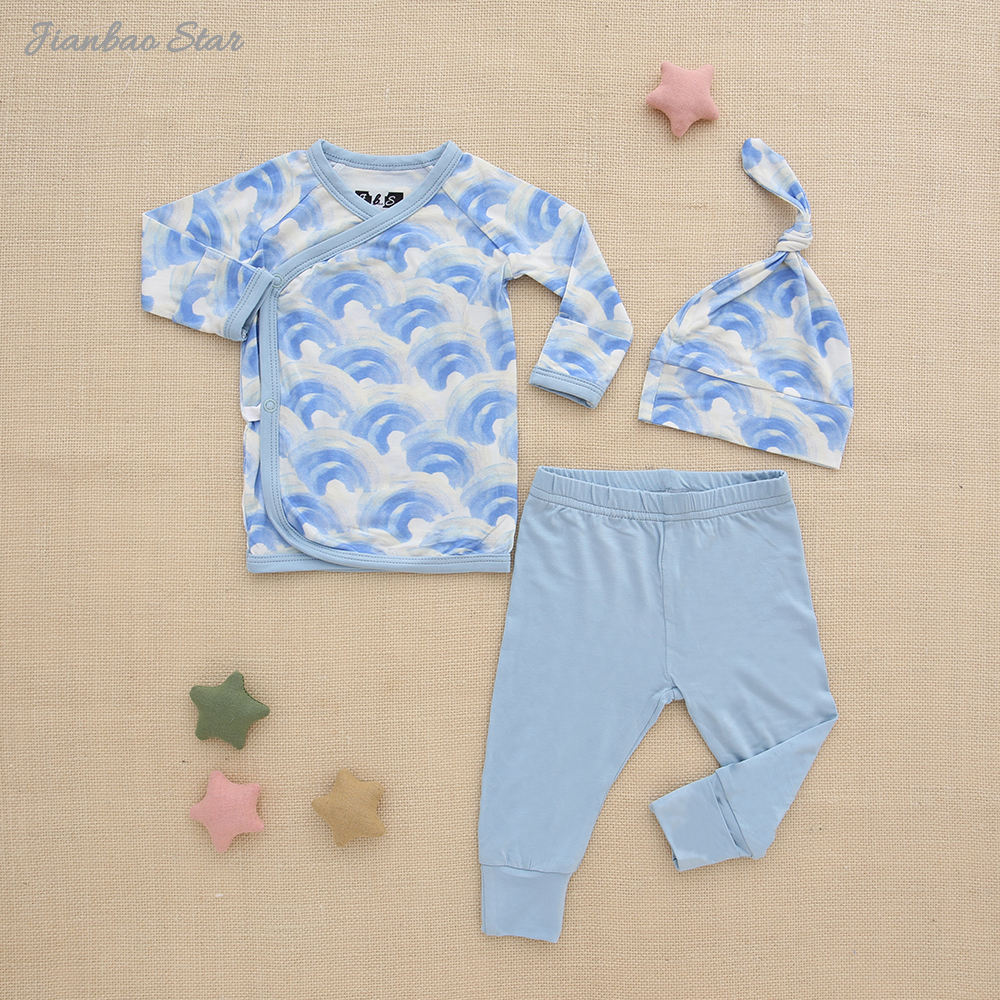 Conjuntos de ropa para bebés, niños y niñas, con sombrero, nuevo diseño, 100% algodón, textura suave, pelele de manga larga para bebé, estilo de botón