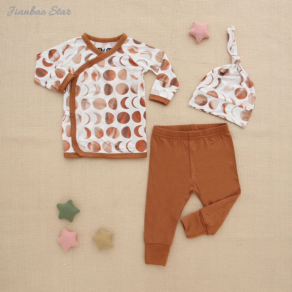 Conjuntos de ropa para bebés, niños y niñas, con sombrero, nuevo diseño, 100% algodón, textura suave, pelele de manga larga para bebé, estilo de botón