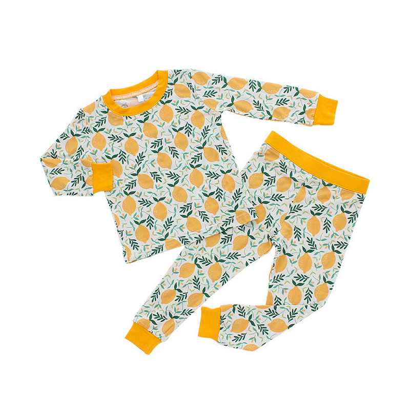 Tops de manga larga, pantalones largos, tejido de viscosa de bambú de alta calidad, ropa de 2 piezas, conjunto de ropa de invierno para bebés y niños