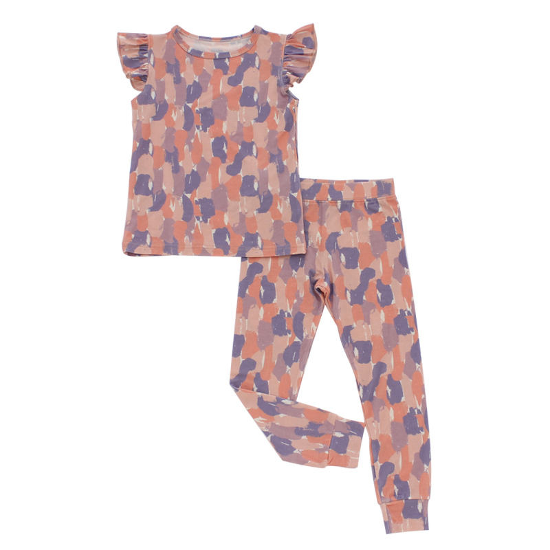 Diseño de verano, ropa para niñas pequeñas, Tops sin mangas con volantes dulces y pantalones largos, conjuntos de ropa de 2 piezas para niños
