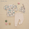 Conjuntos de ropa para bebés, niños y niñas, con sombrero, nuevo diseño, 100% algodón, textura suave, pelele de manga larga para bebé, estilo de botón