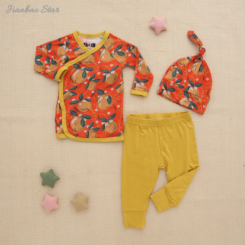 Conjuntos de ropa para bebés, niños y niñas, con sombrero, nuevo diseño, 100% algodón, textura suave, pelele de manga larga para bebé, estilo de botón