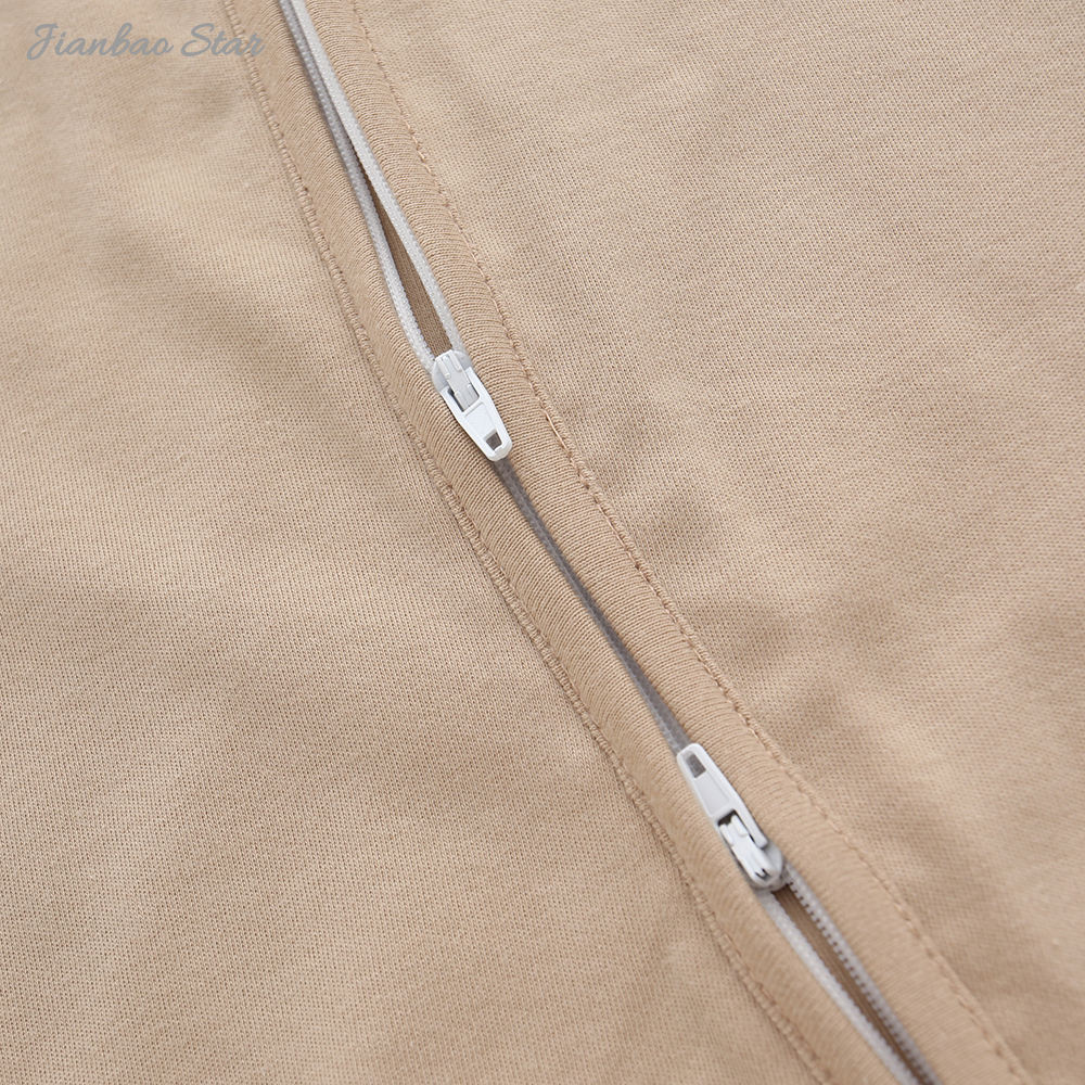 Recién llegado, gran oferta, moda, hermoso diseño, tejido, estilo veraniego, manga corta, cremallera bidireccional, mameluco para bebé